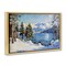Stupell Industries Winter Mountain Lake Floating Frame, design by Petal Prints Design